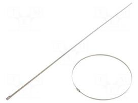 Cable tie | L: 520mm | W: 4.6mm | stainless steel AISI 304 | 890N