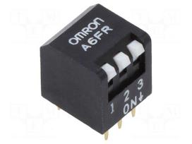 Switch: DIP-SWITCH | Poles number: 3 | ON-OFF | 0.025A/24VDC | Pos: 2