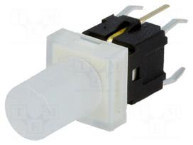 Switch: keypad | Pos: 2 | SPST-NO | 0.05A/12VDC | silver | LED | yellow