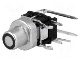 Switch: keypad | Pos: 2 | SPST-NO | 0.05A/12VDC | silver | LED | blue | THT