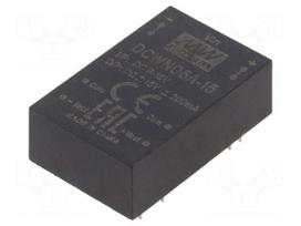 Converter: DC/DC | 6W | Uin: 9÷18VDC | Uout: 15VDC | Uout2: -15VDC | DIP24