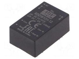 Converter: DC/DC | 10W | Uin: 43÷160VDC | Uout: 12VDC | Uout2: -12VDC