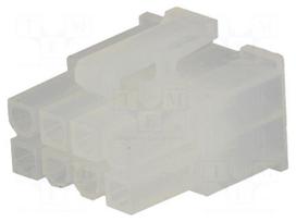 Connector: wire-wire/PCB | plug | female | PIN: 8 | Mini-Fit Jr | 600V