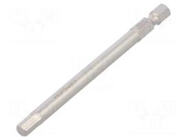 Screwdriver bit | Hex Plus key | HEX 5mm | 1/4" | Overall len: 89mm