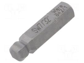 Screwdriver bit | hex key,spherical | HEX 7/32" | Overall len: 25mm