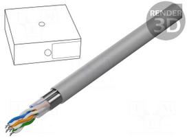 Wire | Cablexpert | F/UTP | Cat 5e | 4x2x24AWG | CCA | wire | PVC | grey