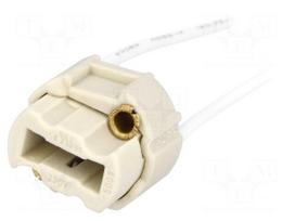Lampholder: lamp | G9 | ceramics | Leads: cables | halogen bulb | 150mm