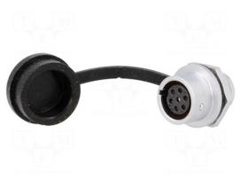 Connector: circular | socket | female | PIN: 7 | IP67 | SF12 | 5A | 125V