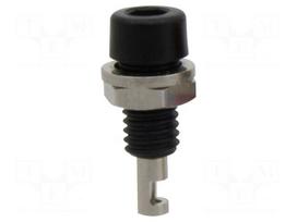 Laboratory connector: 2mm banana | socket | 10A | black | insulated