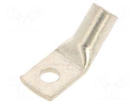 Tip: ring tube | M5 | 16mm2 | crimped | for cable | angled 45° | tinned
