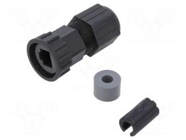Enclosure for connectors: RJ45 | plastic | 5÷0.65mm | IP67 | straight