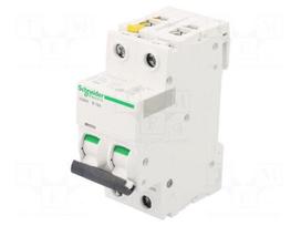 Circuit breaker | 400VAC | Inom: 16A | Poles: 2 | Charact: B | 10kA | IP20