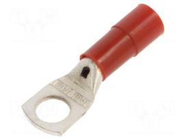 Tip: ring tube | M8 | Ø: 8.5mm | 10mm2 | crimped | for cable | insulated
