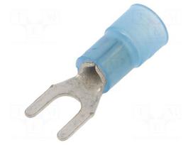 Tip: fork | M3,5 | Ø: 3.7mm | 1.5÷2.5mm2 | crimped | for cable | insulated