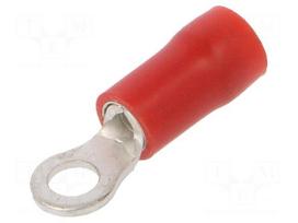 Tip: ring | M3 | Ø: 3.2mm | 0.25÷1.5mm2 | crimped | for cable | insulated