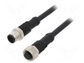 Cable: for sensors/automation | M12 | PIN: 10 | M12 male,M12 female