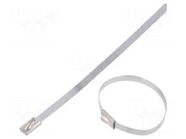 Cable tie | L: 125mm | W: 4.6mm | stainless steel AISI 304 | 890N
