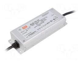 Power supply: switching | LED | 60W | 12VDC | 5A | 180÷295VAC | IP67 | 85%