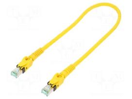 Patch cord | S/FTP | Cat 6a | stranded | Cu | 0.5m | PUR | yellow | 27AWG