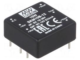 Converter: DC/DC | 10W | Uin: 18÷36VDC | Uout: 12VDC | Iout: 833mA | DIP