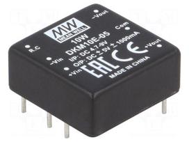 Converter: DC/DC | 10W | Uin: 4.7÷8VDC | Uout: 5VDC | Uout2: -5VDC | DIP