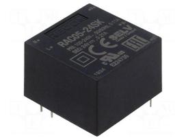Converter: AC/DC | 5W | Uin: 85÷264VAC,120÷370VDC | Uout: 24VDC | 84%