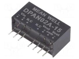 Converter: DC/DC | 2W | Uin: 9÷18VDC | Uout: 15VDC | Uout2: -15VDC | SIP8