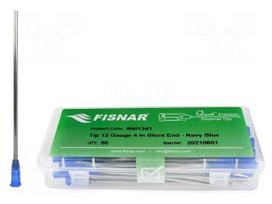 Needle: steel | 4" | Size: 12 | straight | 2.27mm | Body: black-blue