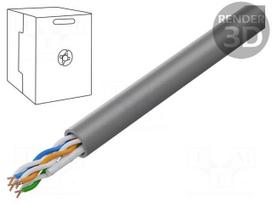 Wire | Cablexpert | U/UTP | Cat 5e | 4x2x24AWG | Cu | wire | LSZH | grey