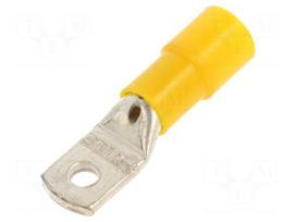 Tip: ring tube | M5 | Ø: 5.2mm | 25mm2 | crimped | for cable | insulated