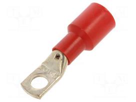 Tip: ring tube | M10 | Ø: 10.5mm | 35mm2 | crimped | for cable | insulated