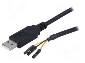 Module: cable integrated | UART,USB | lead | 3.3V | pin strips,USB A