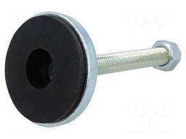 Foot | rigid,with lever | Base dia: 55mm | M12 | steel | steel