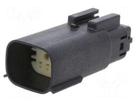 Connector: wire-wire | plug | male | PIN: 8 | crimped | black | 3.5mm