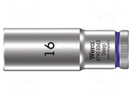 Socket: 6-angles | socket spanner | HEX 16mm | 3/8" | 8790 HMB Deep