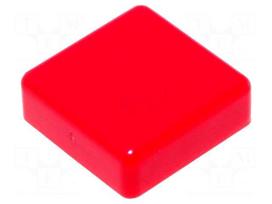 Button | square | red | 12x12mm