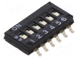 Switch: DIP-SWITCH | Poles number: 6 | ON-OFF | 0.025A/24VDC | Pos: 2