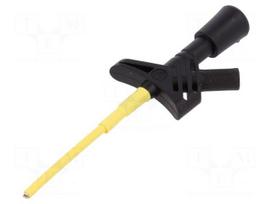 Clip-on probe | pincers type | 3A | black | Grip capac: max.3mm | 2mm