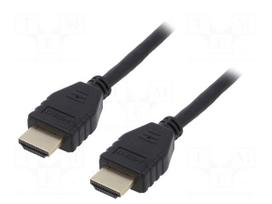 Cable | HDMI plug,both sides | PVC | Len: 0.5m | black | Core: Cu