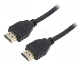 Cable | HDMI plug,both sides | PVC | Len: 1m | black | Core: Cu