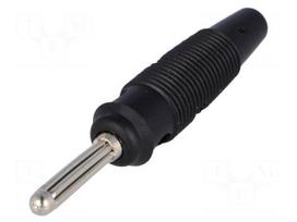 Laboratory connector: 4mm banana | plug | 16A | 60VDC | black | 3mΩ
