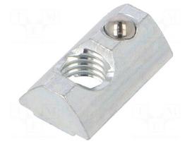 T-nut | for profiles | Width of the groove: 8mm | steel | zinc | T-slot