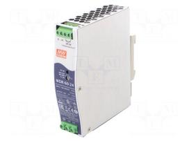 Power supply: switching | for DIN rail | 60W | 24VDC | 2.5A | OUT: 1