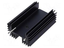 Heatsink: extruded | TO218,TO220,TO247 | black | L: 25mm | W: 42mm | R