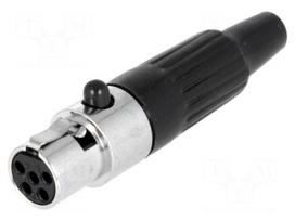 Connector: XLR mini | plug | female | PIN: 5 | for cable | soldering