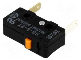 Microswitch SNAP ACTION | 5A/125VAC | without lever | SPST-NC | SS
