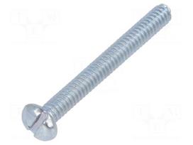 Screw | UNC2-56x19.05 | Head: cheese head | slotted | steel | zinc