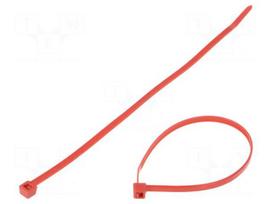 Cable tie | L: 200mm | W: 4.6mm | red | polyamide | 225N | Ømax: 50mm | T50R