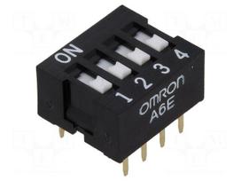 Switch: DIP-SWITCH | Poles number: 4 | ON-OFF | 0.025A/24VDC | Pos: 2