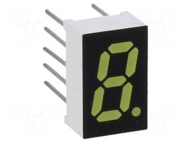 Display: LED | 7-segment | 8mm | 0.32" | No.char: 1 | white | 65mcd